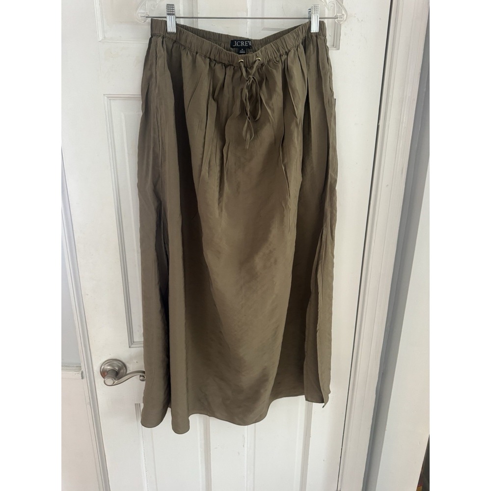 J. Crew Factory Olive Green Midi Skirt